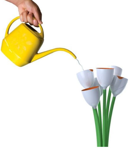 花莖花盆 把花種在“花”里