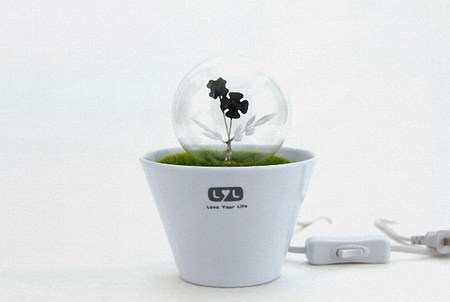 可以點(diǎn)亮的盆栽花火小夜燈