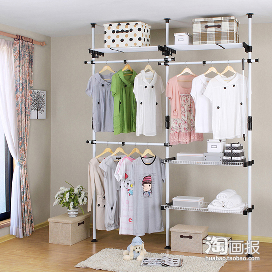 韓式衣柜DIY組裝創(chuàng)意擴容空間(下)