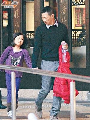 張家輝超級跑車接載7歲女兒共度假日