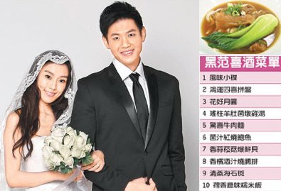 陳慧琳范瑋琪明星婚宴菜單曝光