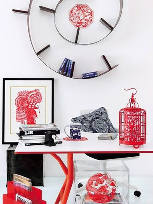 融入剪紙元素的各類家居陳設(2)