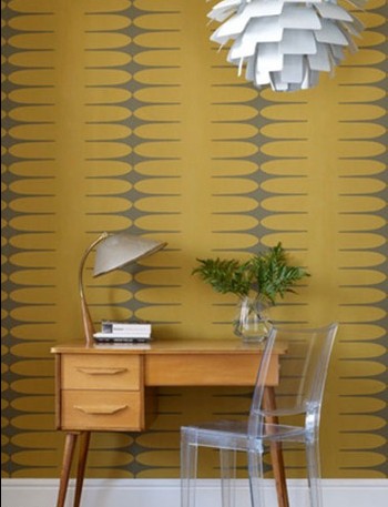 用抽象派壁紙裝扮經典現代家居