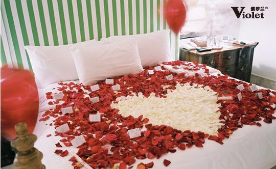 紫羅蘭婚慶床品,讓你甜蜜一“被”子