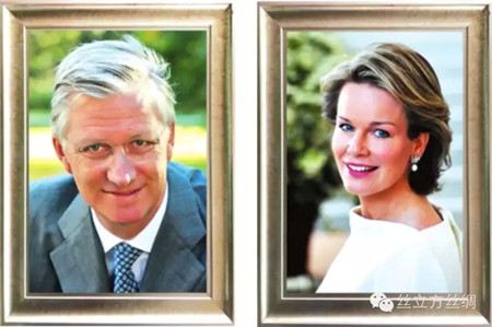 絲立方真絲畫三度成國禮,贈送比利時國王王后